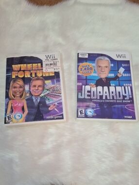 Wii Jeopardy! & Wii Wheel of Fortune Games Set Of 2
